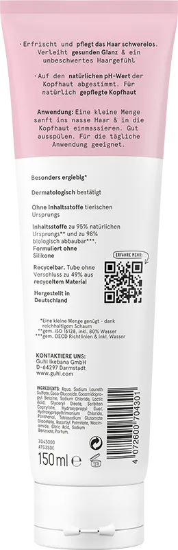 Guhl Essentials+ Glanz & Kopfhaut Shampoo Rückseite